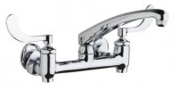 Chicago Faucets 640-L8E1-317YAB Sink Faucet, 8'' Wall W/ Stops